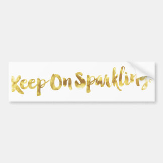 Glinsterend Goud Wazige Glitters Fonkel Citaten Bumpersticker