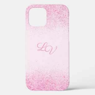 Glinsterend Roze Glitterstof iPhone 12 Hoesje