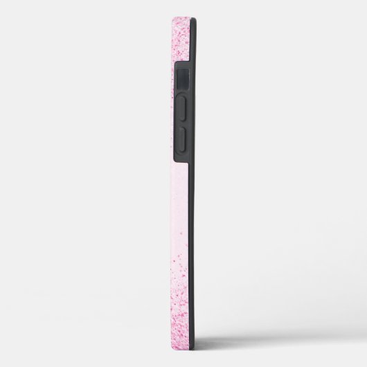 Glinsterend Roze Glitterstof Case-Mate iPhone Case (Achterkant / Links)