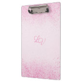 Glinsterend Roze Glitterstof Klembord (Links)