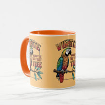 Glinsterende baars: levendige papegaai op fruitboo