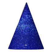 Glinsterende Blauw Glitter Canvas Feesthoedjes (Links)