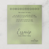 Glinsterende Bleke groene moderne achtergrond Klantenkaartje (Buitenkant ongevouwen)