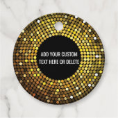 Glinsterende cirkellichten Oudjaarsavond Bedankjes Labels (Achterkant)