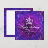 Glinsterende Crown Blue Paarse (Voorkant / Achterkant)