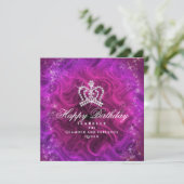 Glinsterende Crown Red Magenta (Staand voorkant)