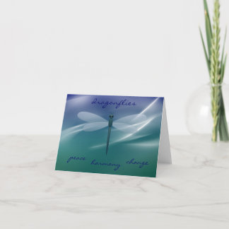 Glinsterende Dragonfly Symbolism Notitiekaarten