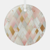 Glinsterende driehoekspectra glas ornament (Voorkant)