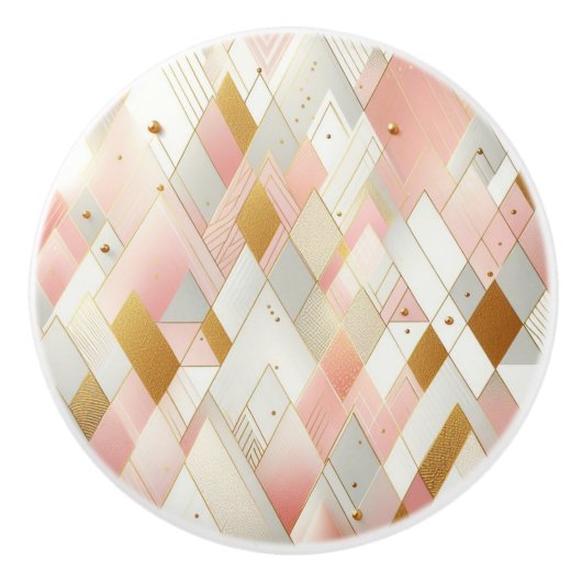 Glinsterende driehoekspectra keramische knop (Voorkant)