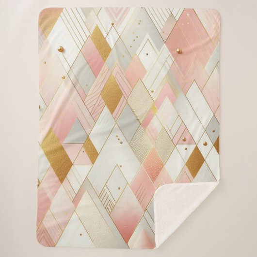 Glinsterende driehoekspectra sherpa deken (Voorkant)