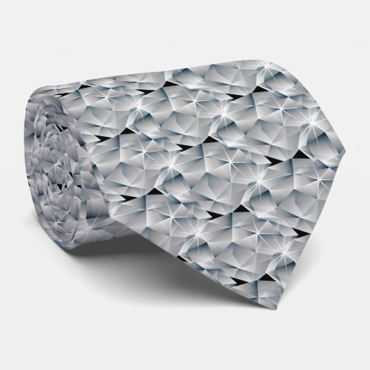 Glinsterende elegantie: glanzende diamant stropdas (Opgerold)