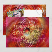 Glinsterende Fabulous Mom Kaart (Voorkant / Achterkant)