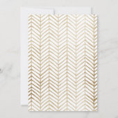 Glinsterende Faux Gold Calligrafie Vrijgezellenfee Kaart (Achterkant)