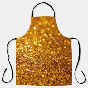 Glinsterende gouden glitter patroon schort