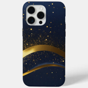 Glinsterende gouden zwarte luxe Mousepad iPhone 15 Pro Max Hoesje