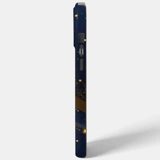 Glinsterende gouden zwarte luxe Mousepad Case-Mate iPhone Case (Achterkant / Links)