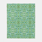 Glinsterende groene geruite fleece deken (Voorkant)