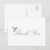 Glinsterende kolibrie Dank u White Briefkaart (Voorkant / Achterkant)