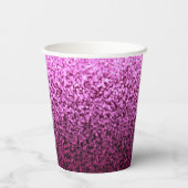 Glinsterende Kroon Luxe Lavendel Papieren Bekers (Achterkant)