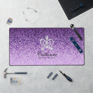 Glinsterende Kroonluxe Paarse Bureaumat