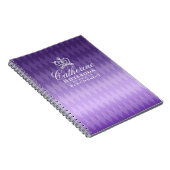 Glinsterende Kroonluxe Paarse Notitieboek (Rechterzijde)