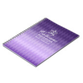 Glinsterende Kroonluxe Paarse Notitieboek (Linkerzijde)