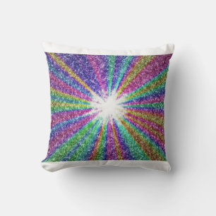 Glinsterende lichten polyester gooi kussen. kussen