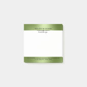Glinsterende minimalistische moderne groene achter post-it® notes (Voorkant)