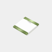 Glinsterende minimalistische moderne groene achter post-it® notes (Schuin)