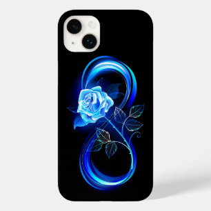 Glinsterende oneindigheid met blauwe roos Case-Mate iPhone 14 plus hoesje