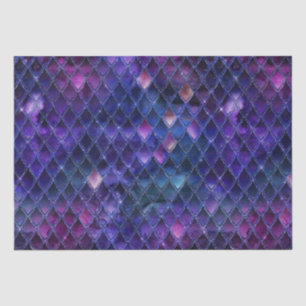 Glinsterende paarse ombre & glitter draken schubbe tissuepapier