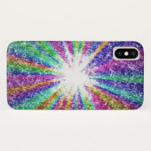 Glinsterende regenboog lichten "Apple iPhone X". Case-Mate iPhone Case (Achterkant (horizontaal))