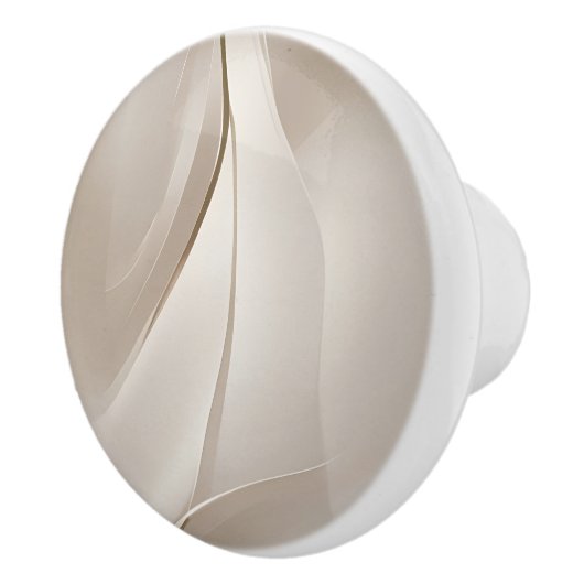 "Glinsterende rust" | Beige Abstracte kunst Keramische Knop (Rechts)