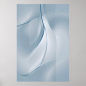 "Glinsterende rust" | Blauwe tinten Abstracte kuns Poster (Voorkant)