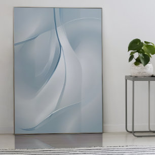 "Glinsterende rust"   Blauwe tinten Abstracte kuns Poster