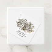 Glinsterende rustieke draak bedankjes labels (In situ)