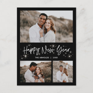 Glinsterende Sky Happy New Year Briefkaart