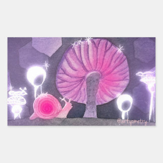 glinsterende slak rechthoekige sticker