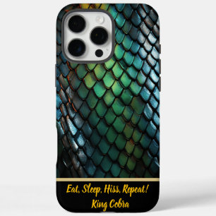 Glinsterende slangenhuid gloeit met kleuren iPhone 16 pro max hoesje
