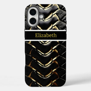 Glinsterende slangenhuid toont het kunstenaarschap iPhone 16 plus hoesje