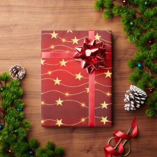 Glinsterende Starlight Kerst inpakpapier