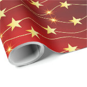 Glinsterende Starlight Kerst inpakpapier (Rol Hoek)