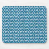 Glinsterende Turquoise Blauwe Zeemeermin Schubben Muismat (Voorkant)