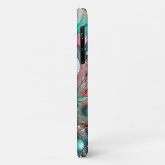 Glinsterende Turquoise en Roze Seashell Delight Case-Mate iPhone Case (Achterkant/links)
