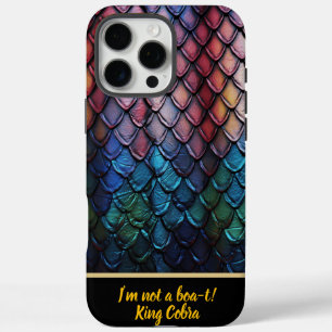 Glinsterende veelkleurige slangenhuid in natuurlij iPhone 16 pro max hoesje