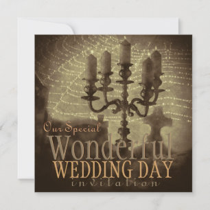 Glinsterende Web Romance Gotische bruiloft Kaart