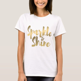 glinstering met glans, borstelmetaal, effect op sh t-shirt