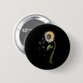 Glioblastoma Awareness Sunflower Ronde Button 5,7 Cm (Voorkant /achterkant)