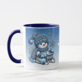 Glissant Snowman Christmas Holiday Mug (Gauche)