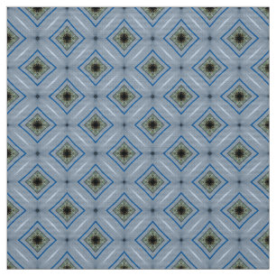 Glitch2 Blue Style Design Tegel Pattern Fabric Stof